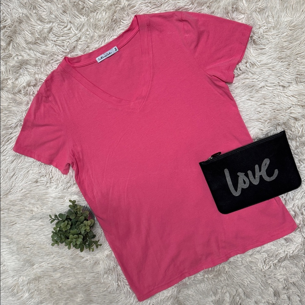 Culture Code V-Neck T-Shirt 💗 Pink
